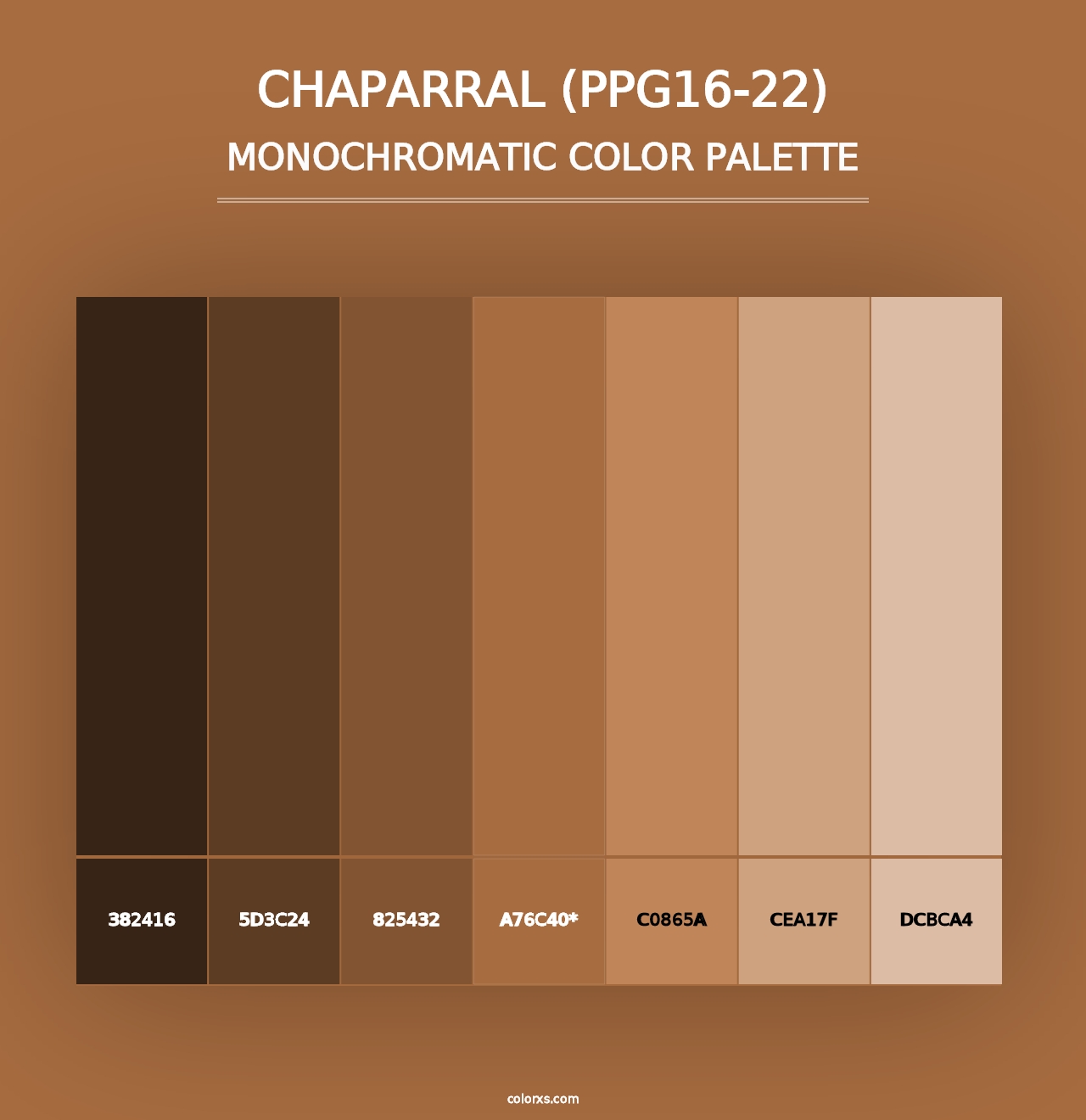 Chaparral (PPG16-22) - Monochromatic Color Palette