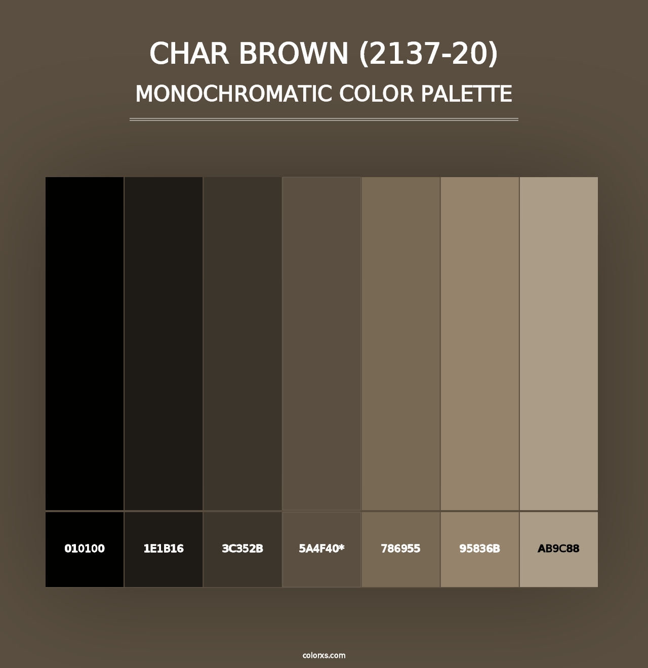 Char Brown (2137-20) - Monochromatic Color Palette