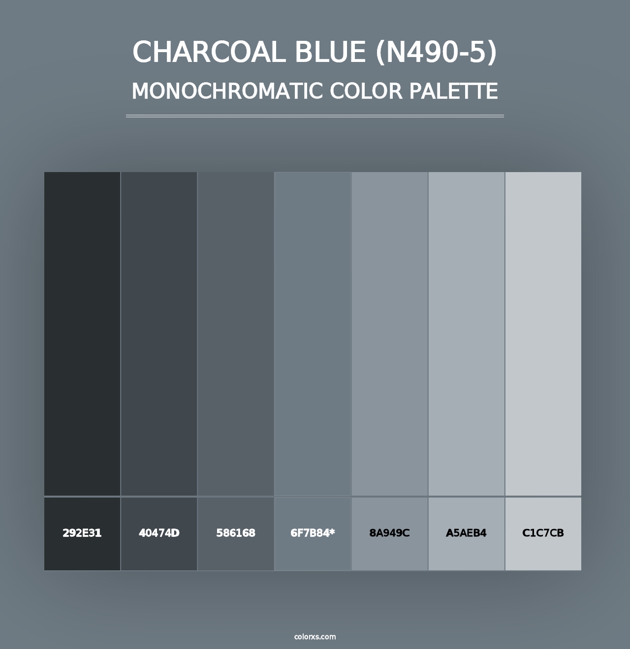 Charcoal Blue (N490-5) - Monochromatic Color Palette