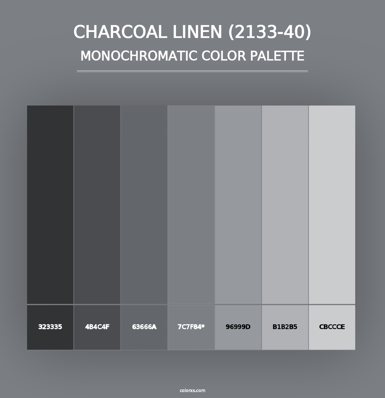 Charcoal Linen (2133-40) - Monochromatic Color Palette