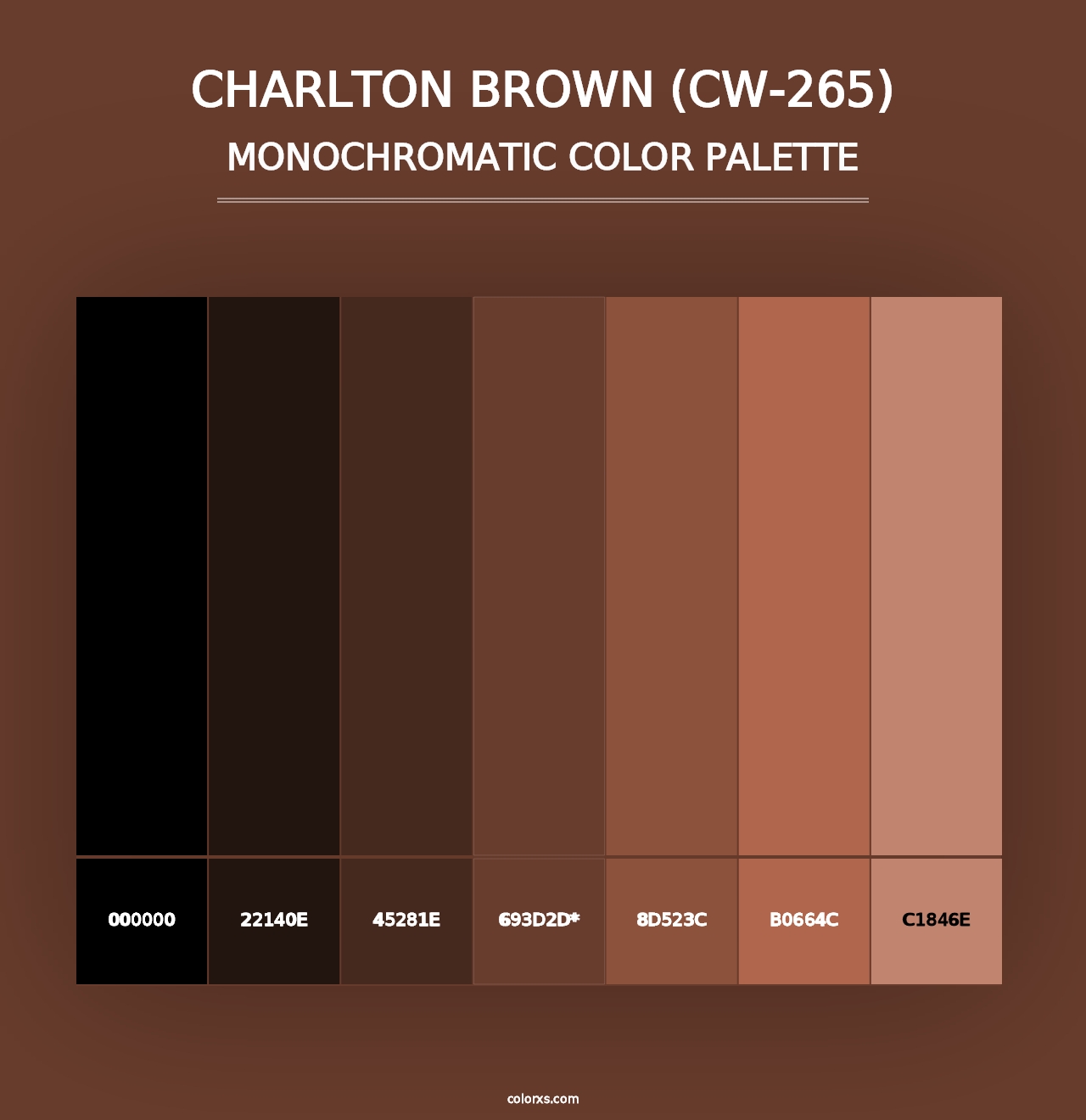 Charlton Brown (CW-265) - Monochromatic Color Palette