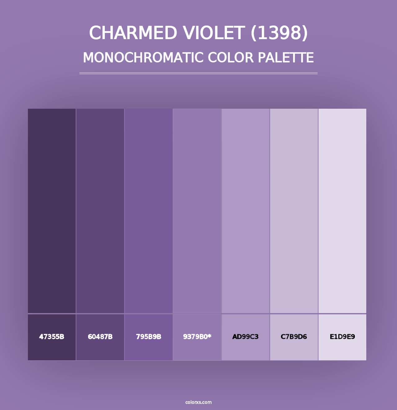 Charmed Violet (1398) - Monochromatic Color Palette