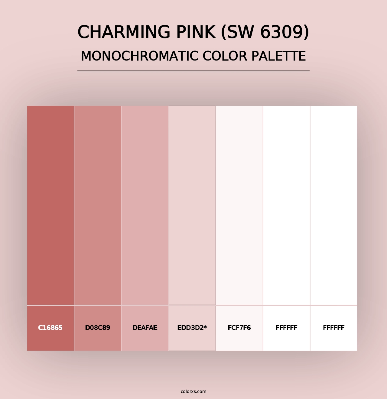 Charming Pink (SW 6309) - Monochromatic Color Palette