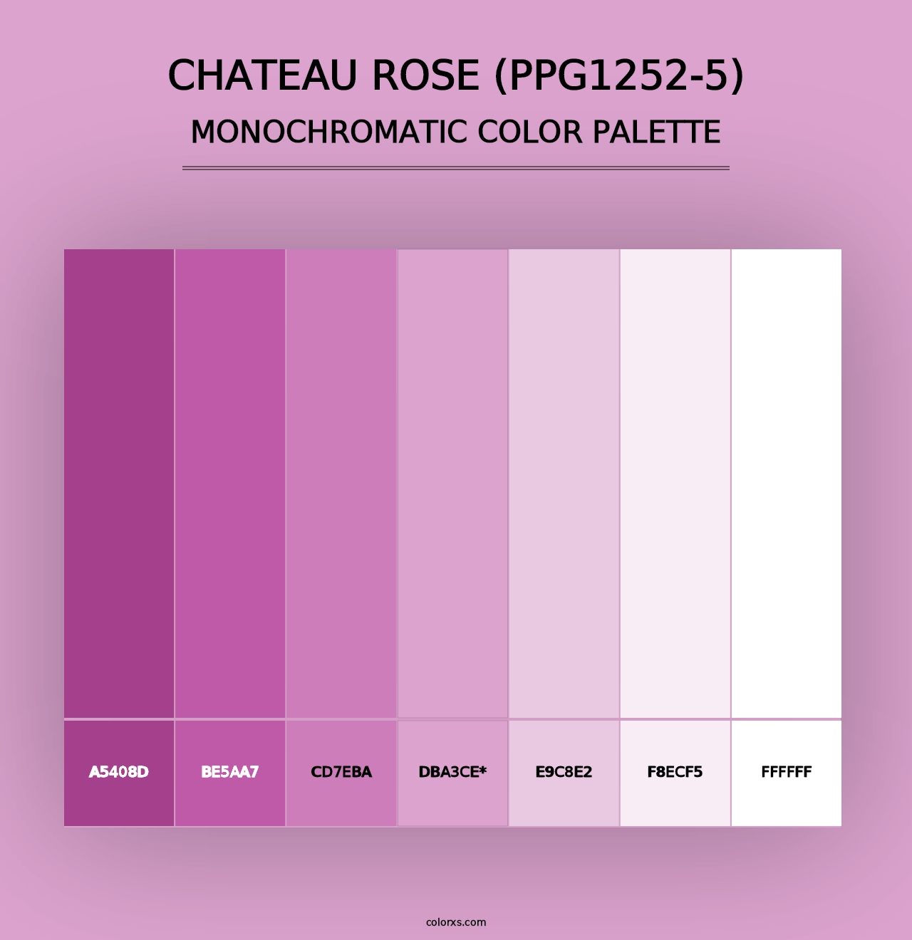 Chateau Rose (PPG1252-5) - Monochromatic Color Palette