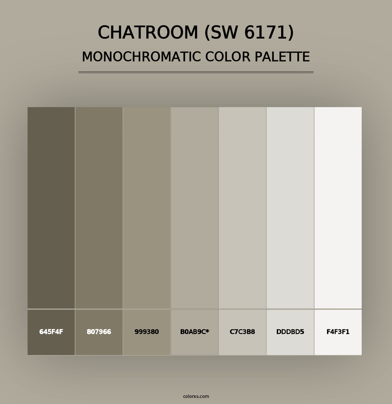 Chatroom (SW 6171) - Monochromatic Color Palette