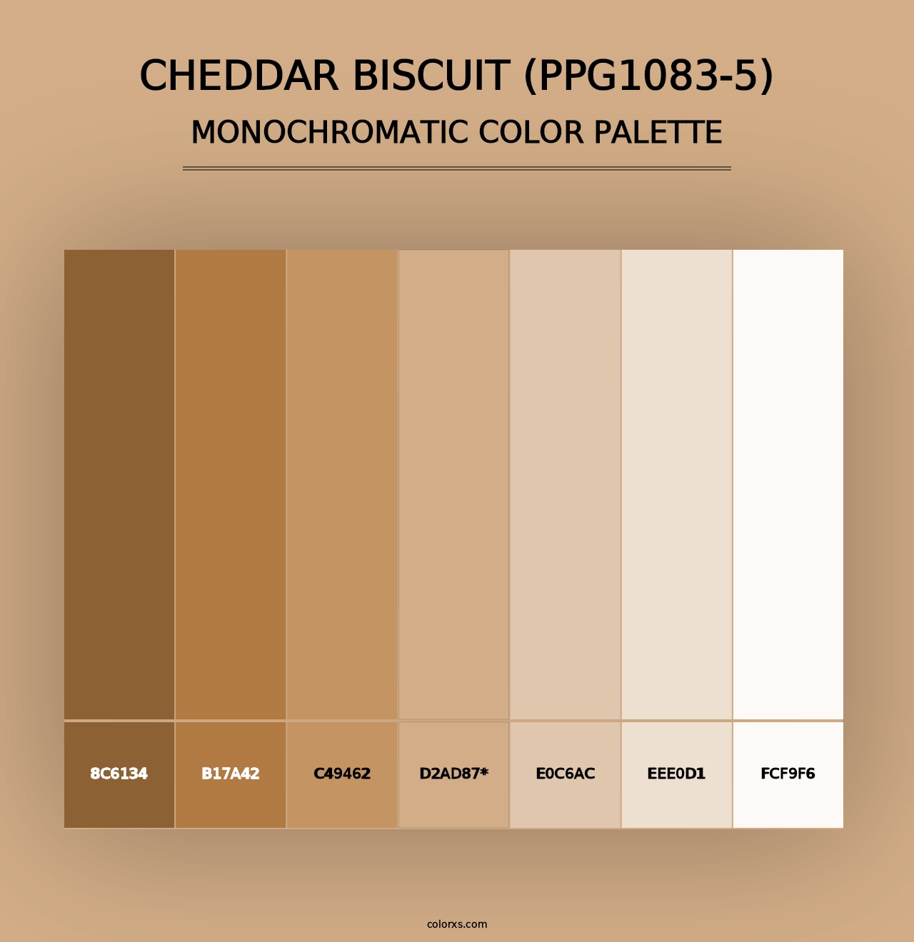 Cheddar Biscuit (PPG1083-5) - Monochromatic Color Palette