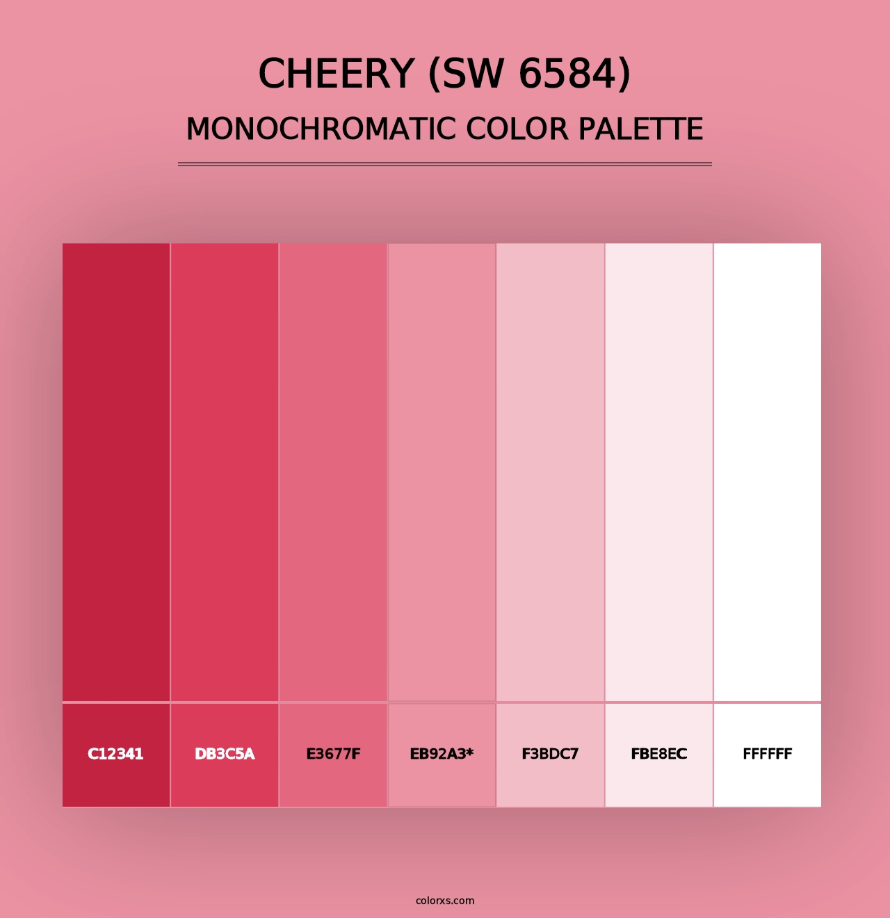 Cheery (SW 6584) - Monochromatic Color Palette