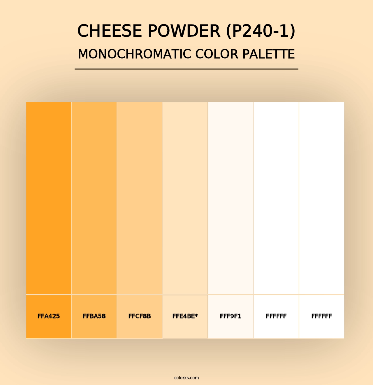 Cheese Powder (P240-1) - Monochromatic Color Palette