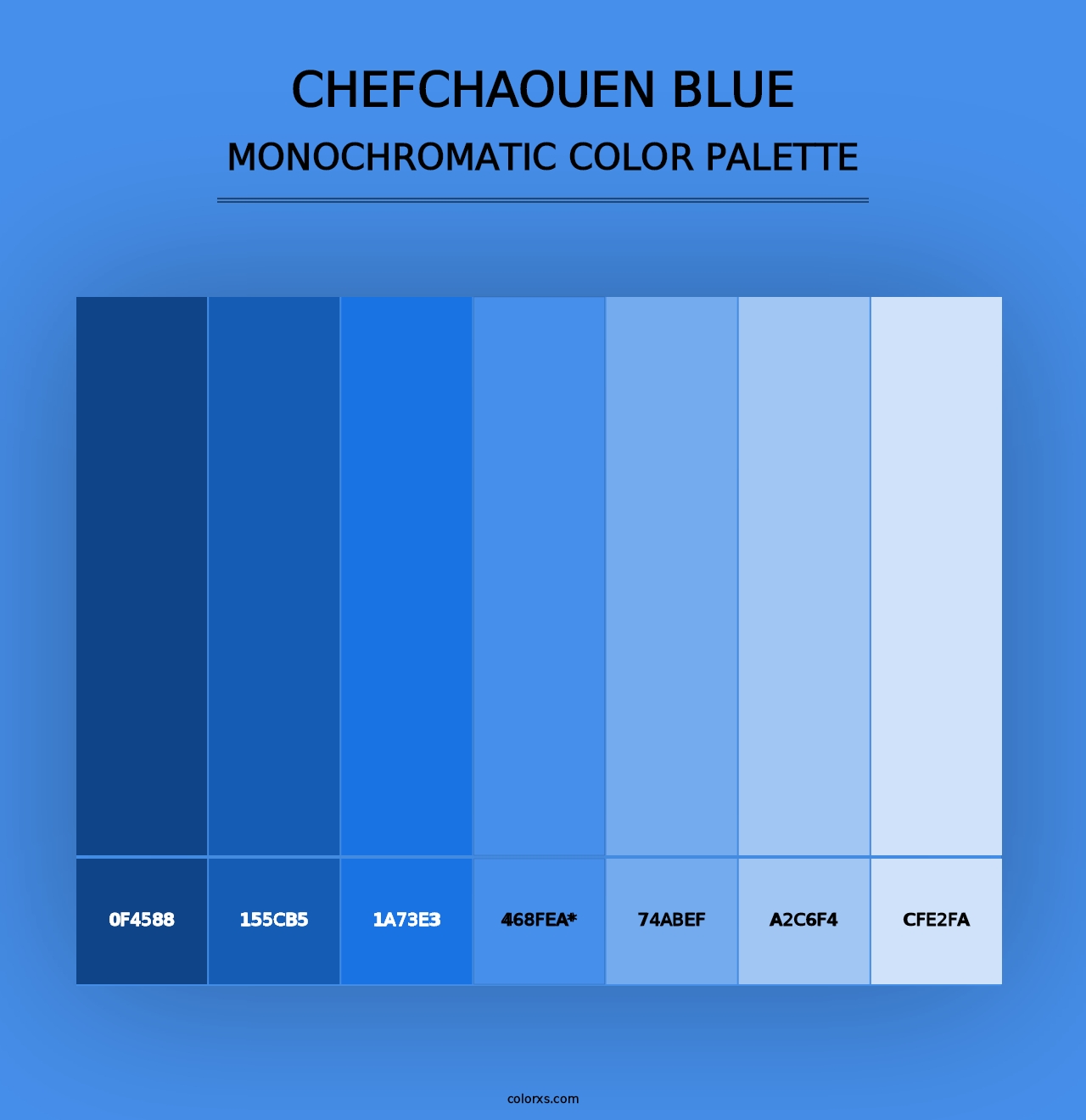 Chefchaouen Blue - Monochromatic Color Palette