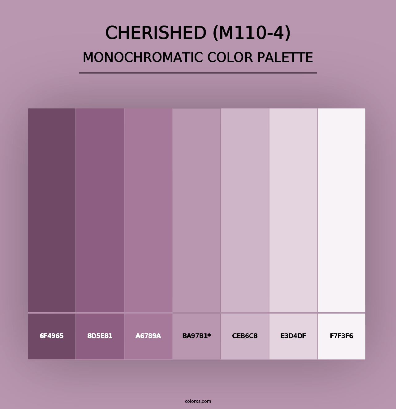 Cherished (M110-4) - Monochromatic Color Palette