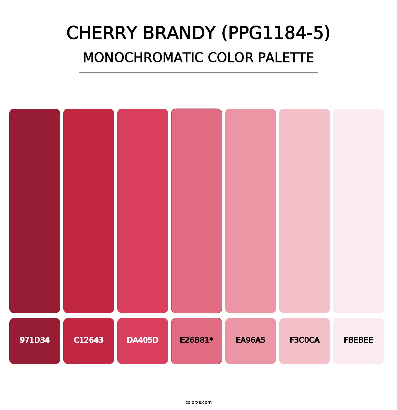 Cherry Brandy (PPG1184-5) - Monochromatic Color Palette