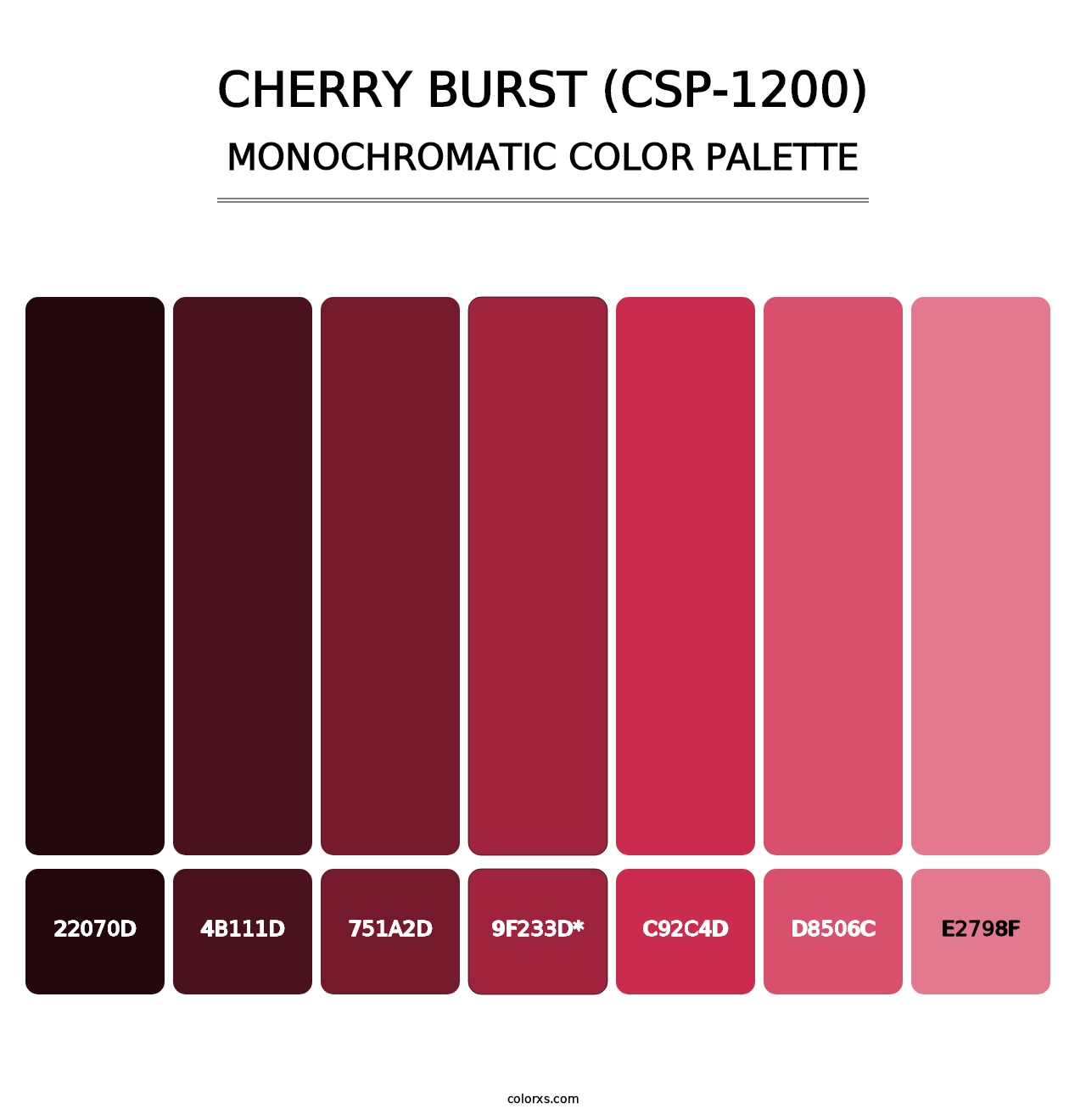 Cherry Burst (CSP-1200) - Monochromatic Color Palette