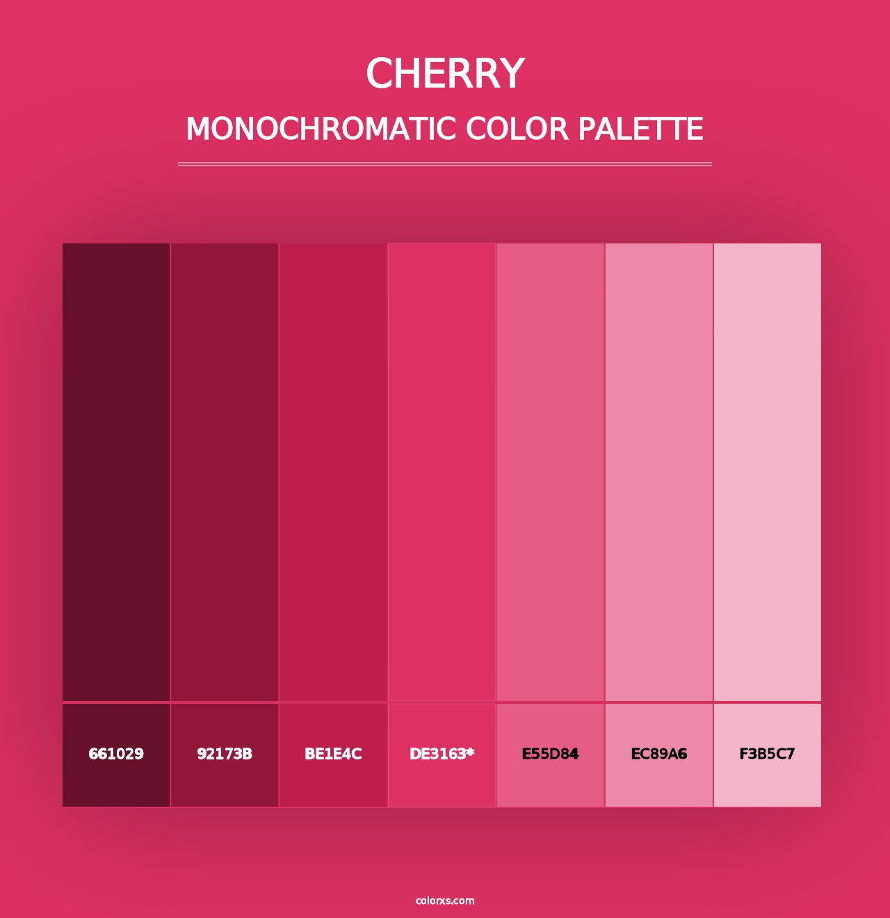 Cherry - Monochromatic Color Palette