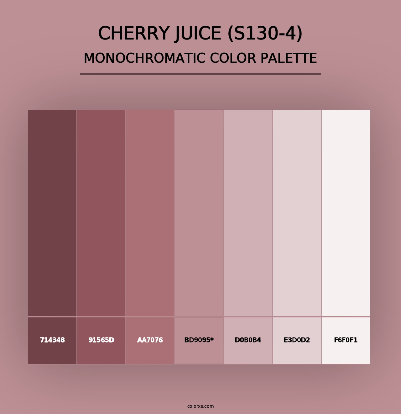 Cherry Juice (S130-4) - Monochromatic Color Palette