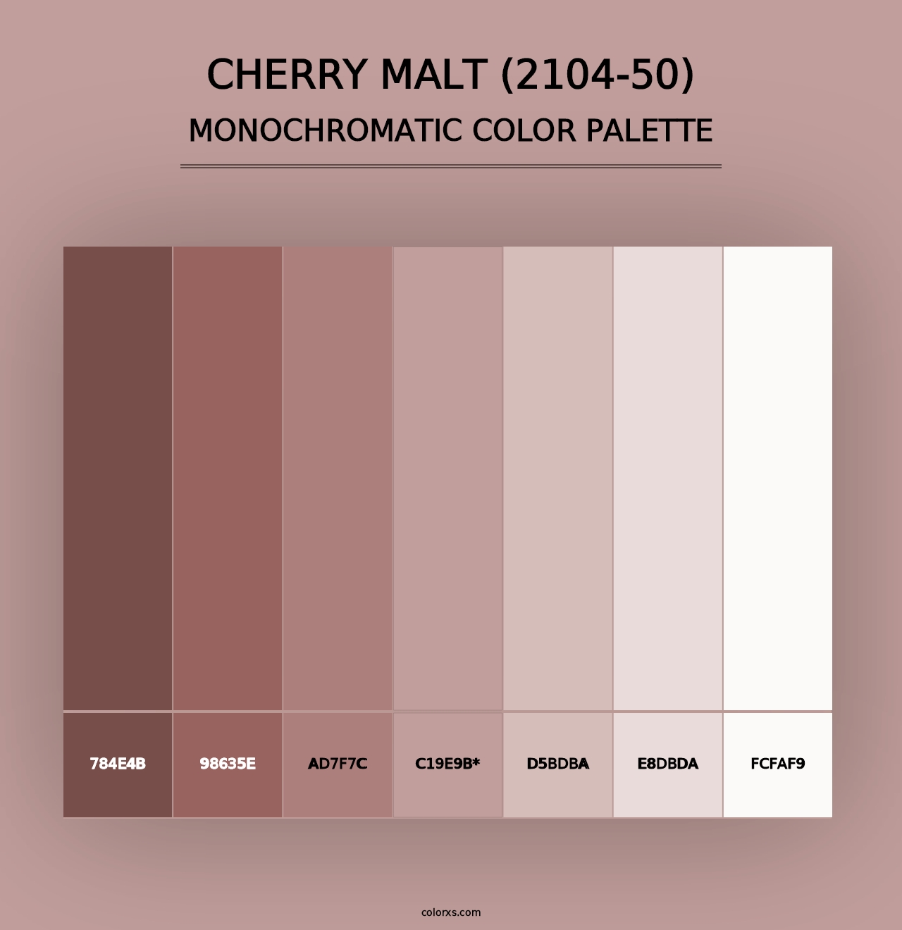 Cherry Malt (2104-50) - Monochromatic Color Palette