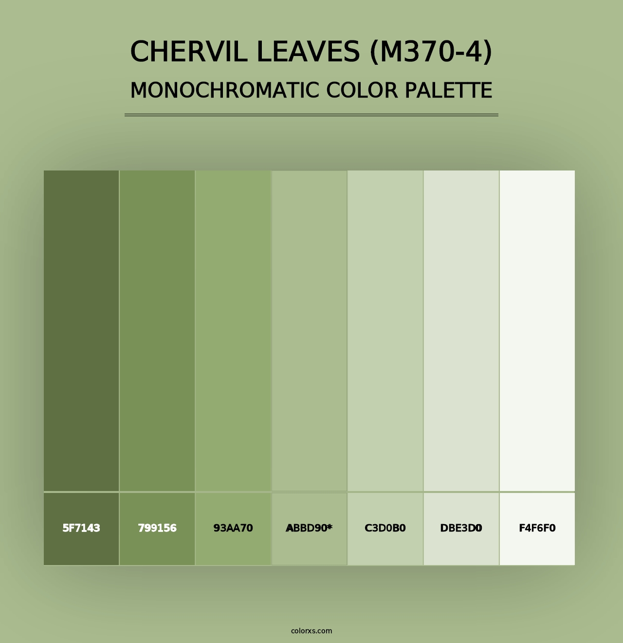 Chervil Leaves (M370-4) - Monochromatic Color Palette