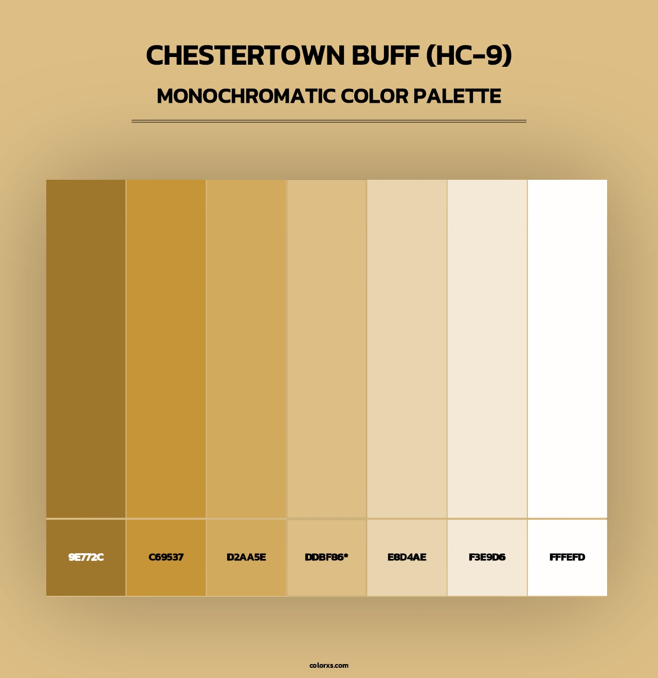 Chestertown Buff (HC-9) - Monochromatic Color Palette