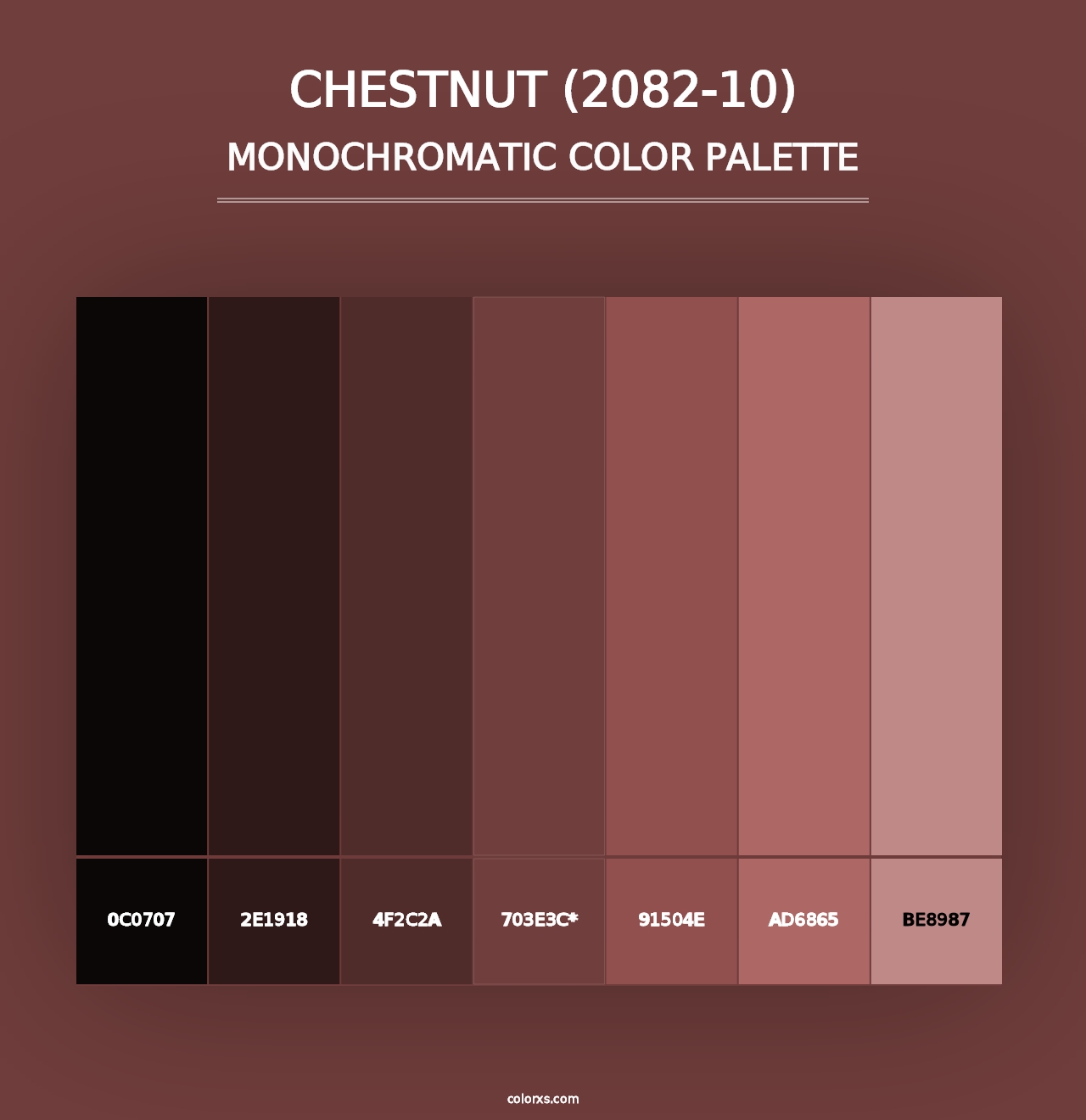 Chestnut (2082-10) - Monochromatic Color Palette