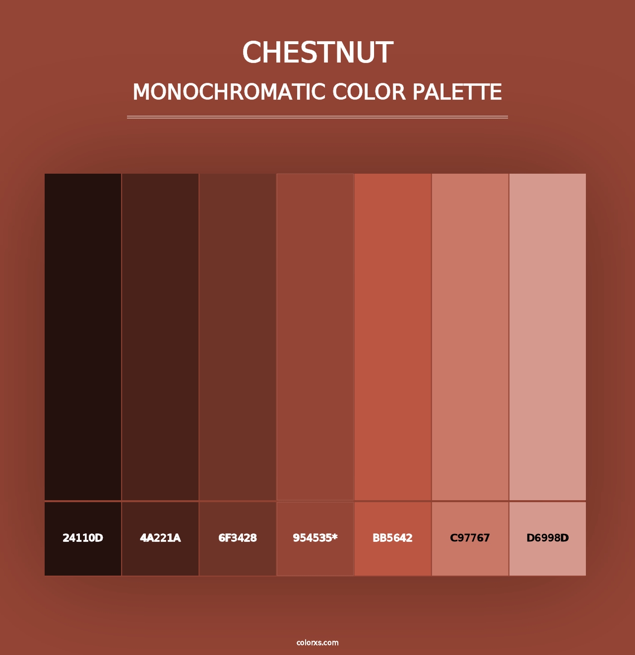 Chestnut - Monochromatic Color Palette