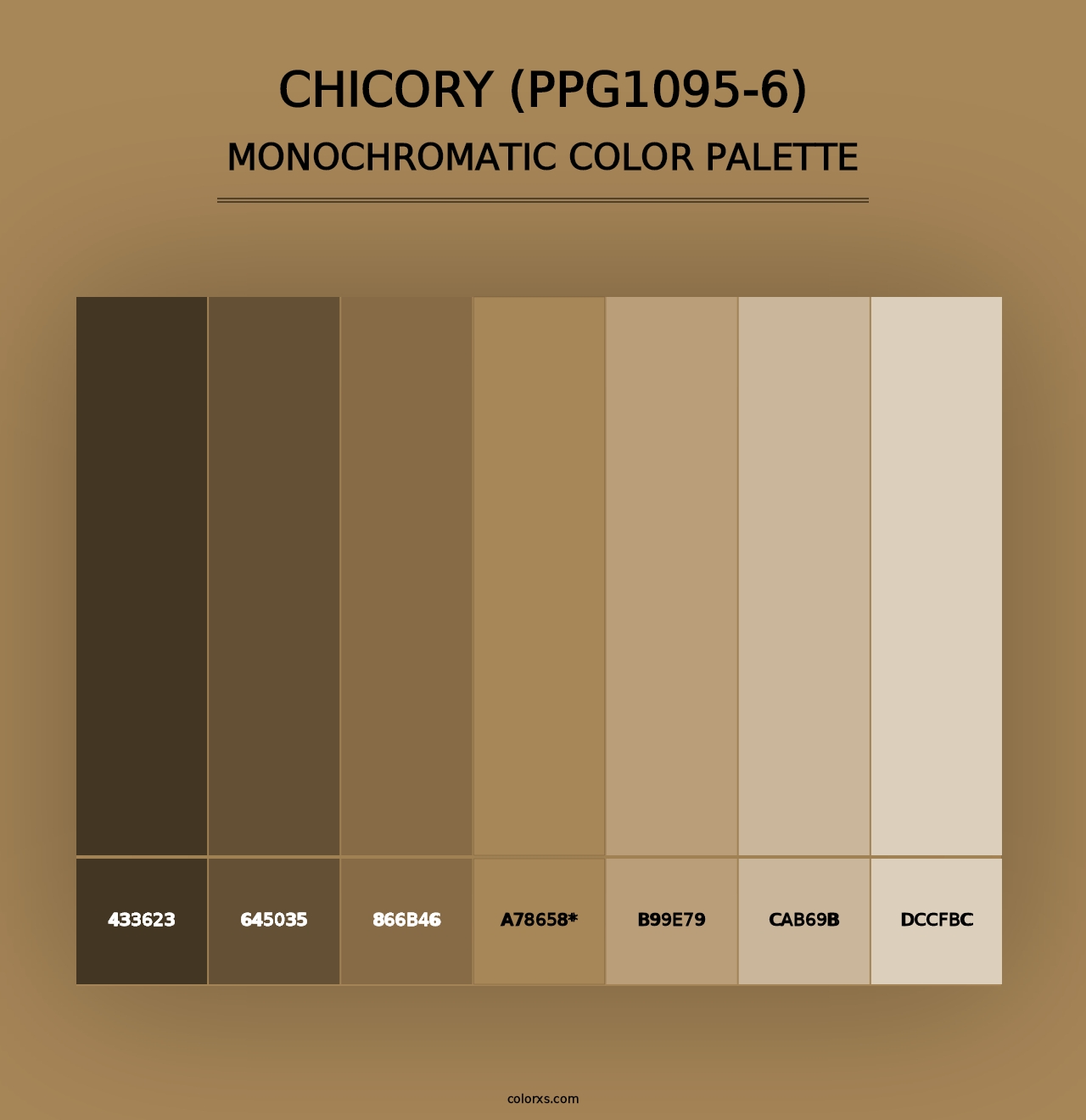 Chicory (PPG1095-6) - Monochromatic Color Palette