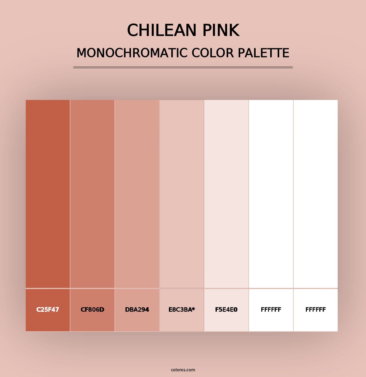 Chilean Pink - Monochromatic Color Palette