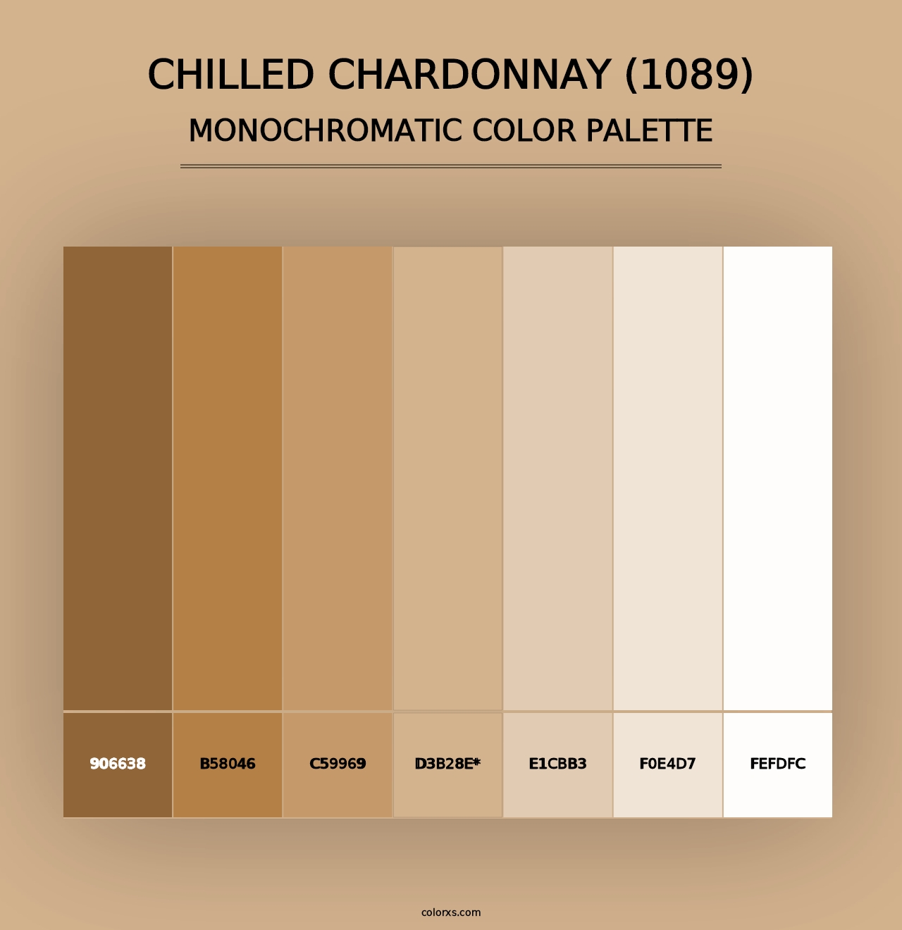 Chilled Chardonnay (1089) - Monochromatic Color Palette