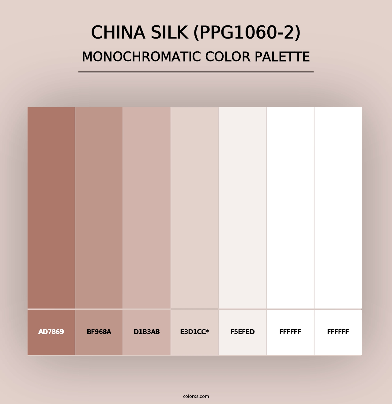 China Silk (PPG1060-2) - Monochromatic Color Palette