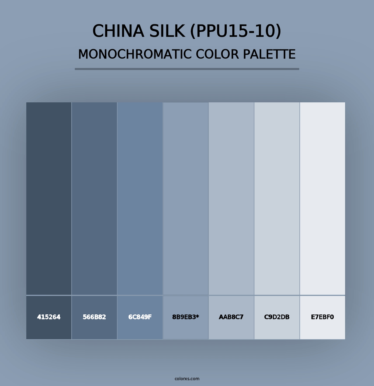 China Silk (PPU15-10) - Monochromatic Color Palette