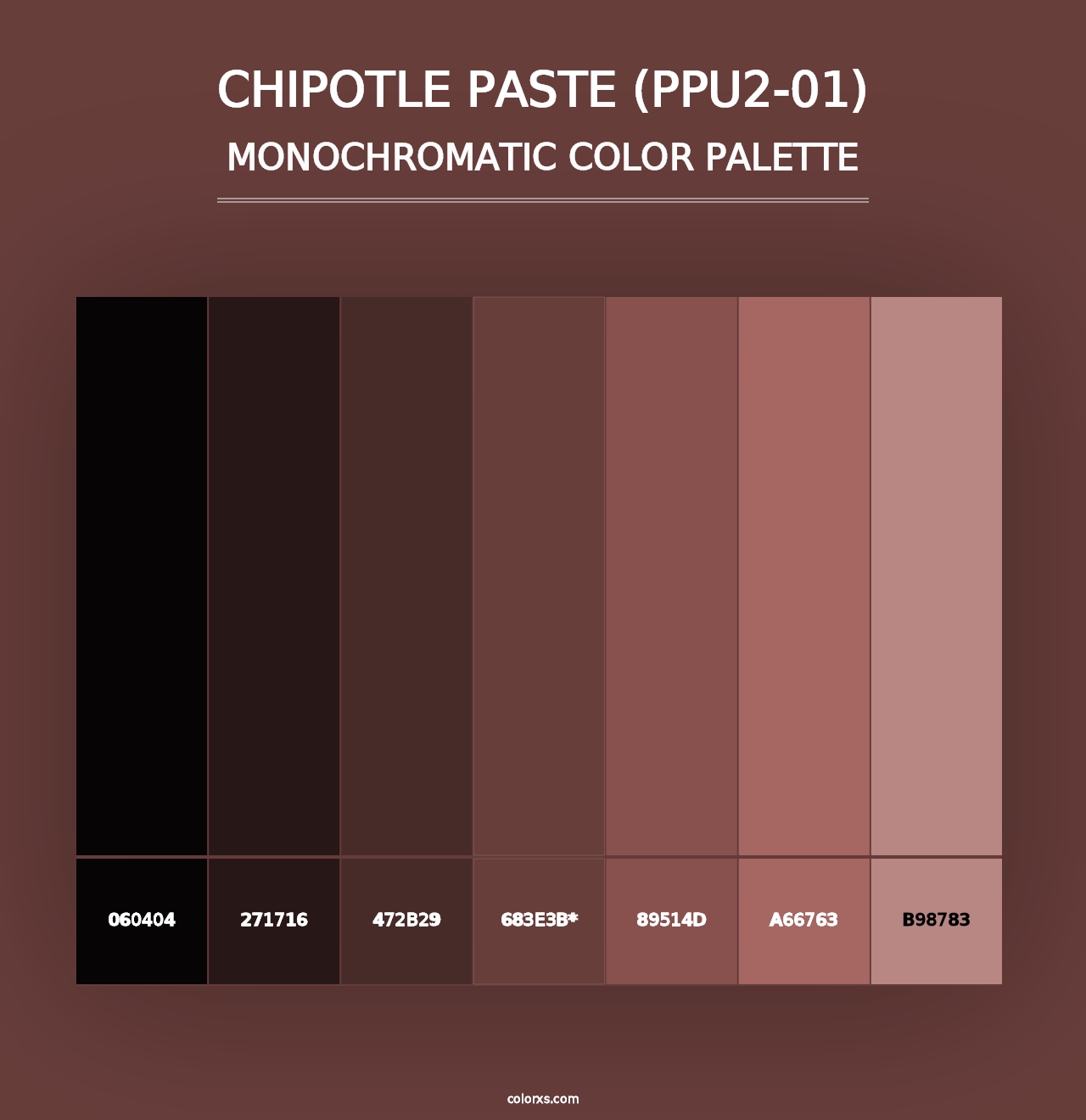 Chipotle Paste (PPU2-01) - Monochromatic Color Palette