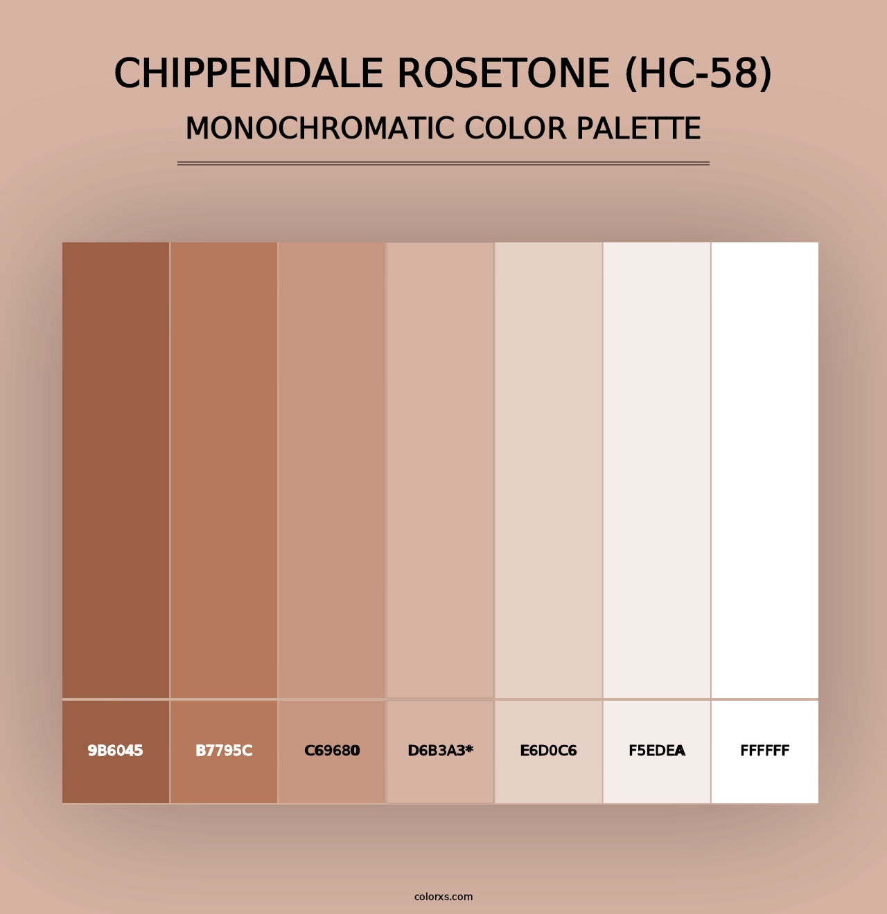 Chippendale Rosetone (HC-58) - Monochromatic Color Palette