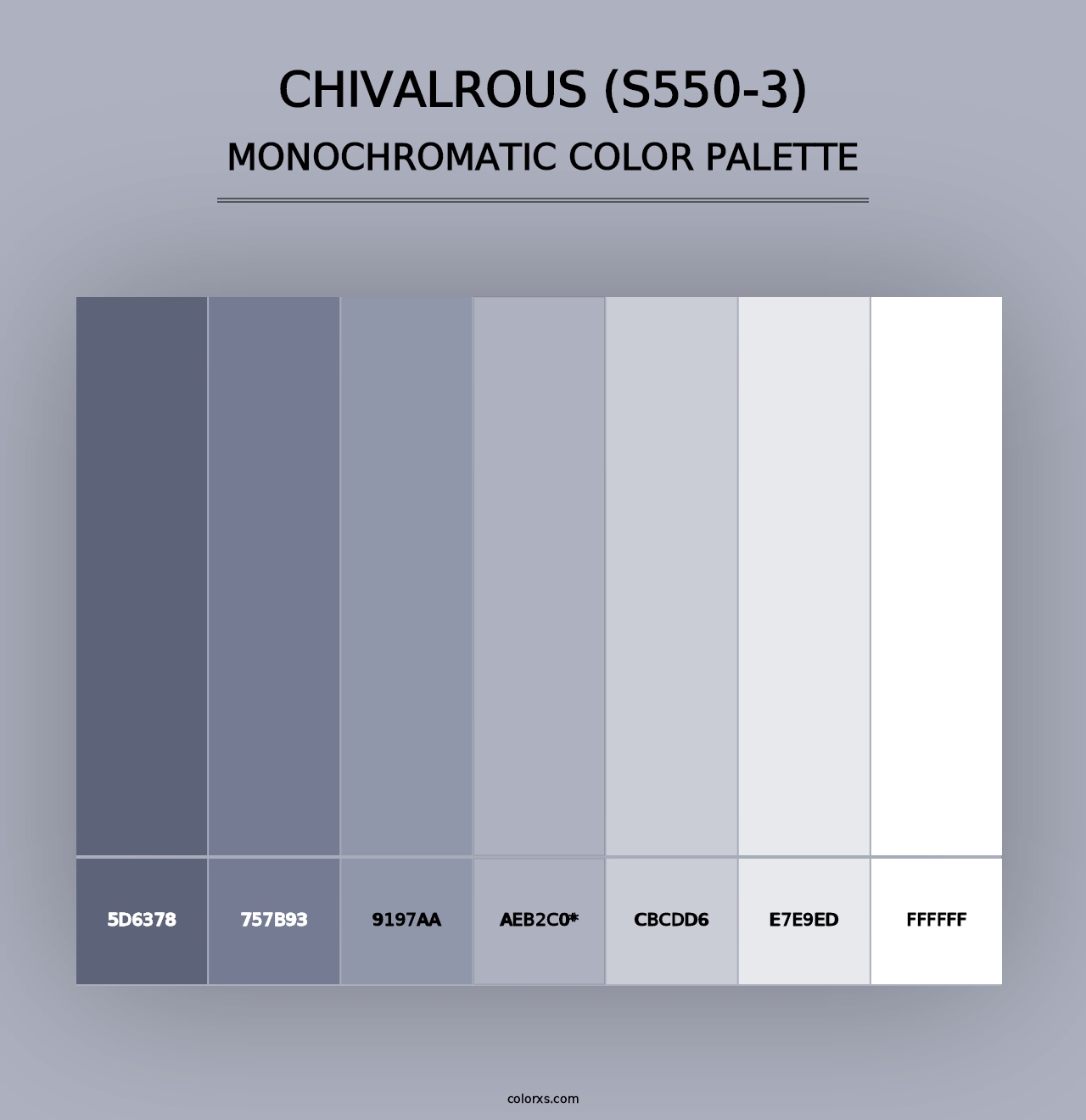 Chivalrous (S550-3) - Monochromatic Color Palette