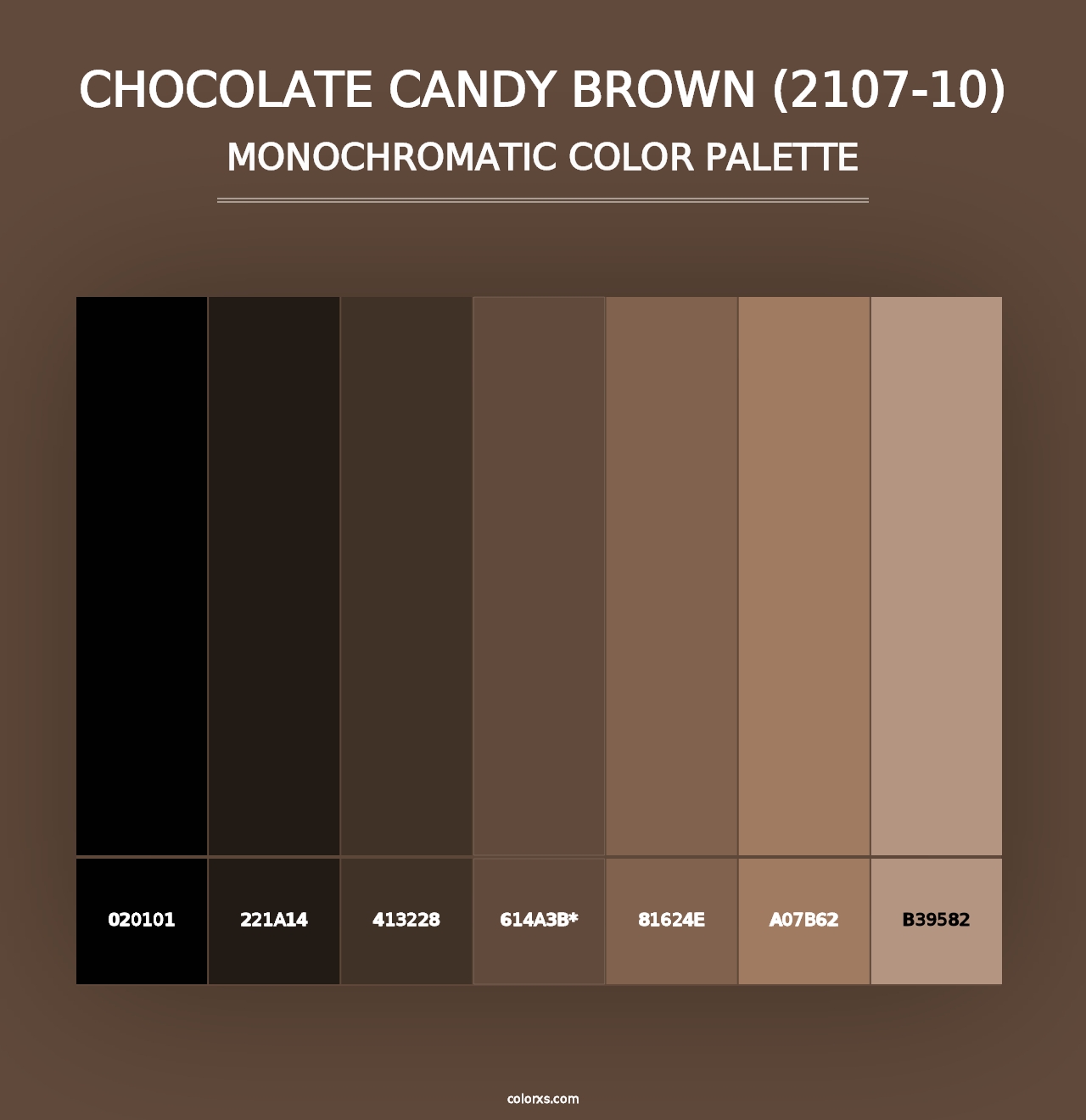 Chocolate Candy Brown (2107-10) - Monochromatic Color Palette