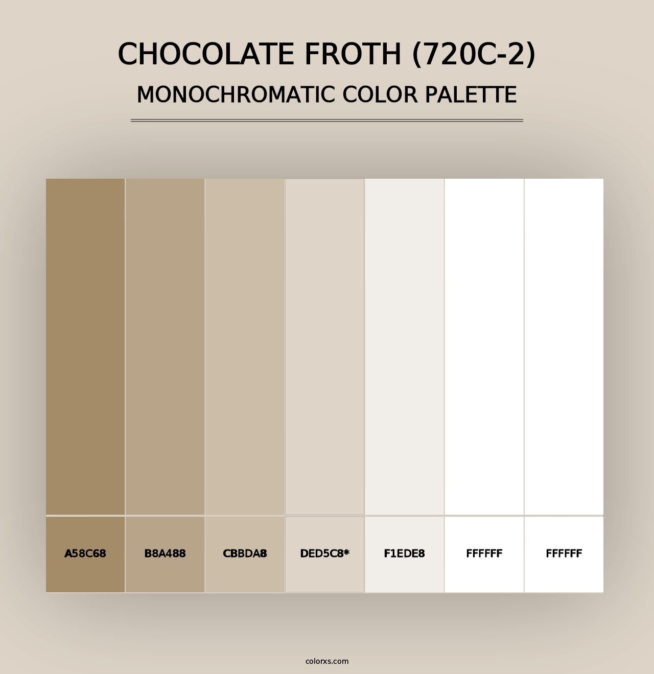 Chocolate Froth (720C-2) - Monochromatic Color Palette