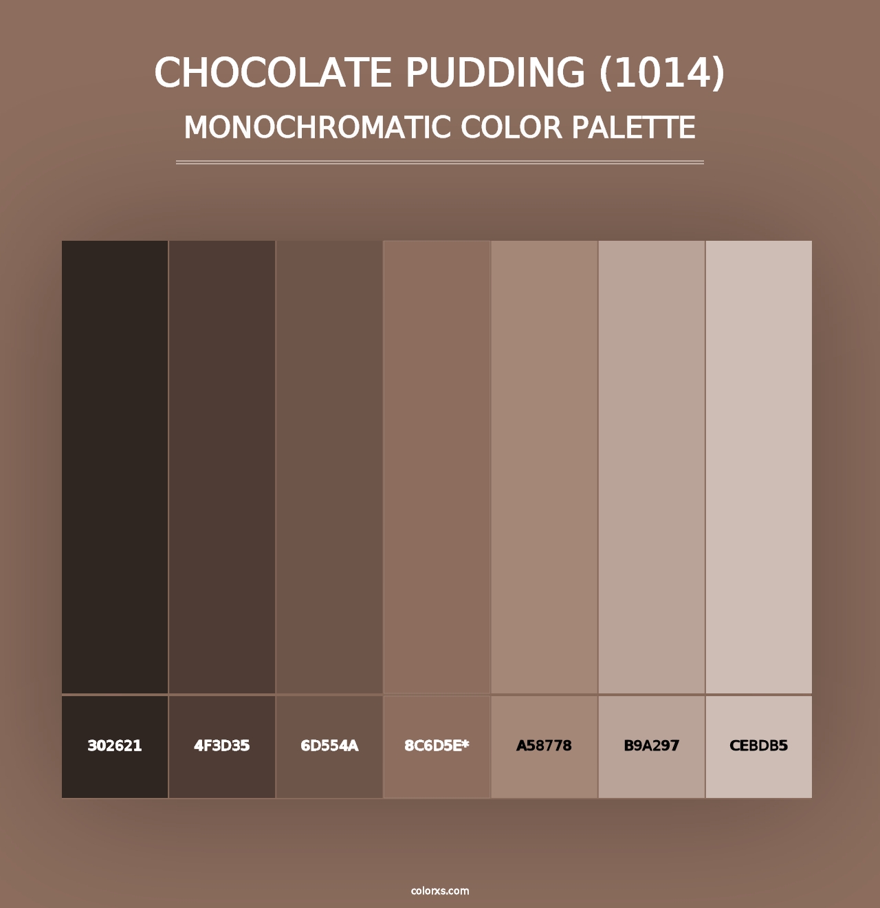 Chocolate Pudding (1014) - Monochromatic Color Palette