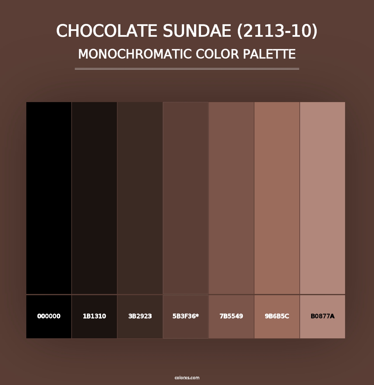 Chocolate Sundae (2113-10) - Monochromatic Color Palette