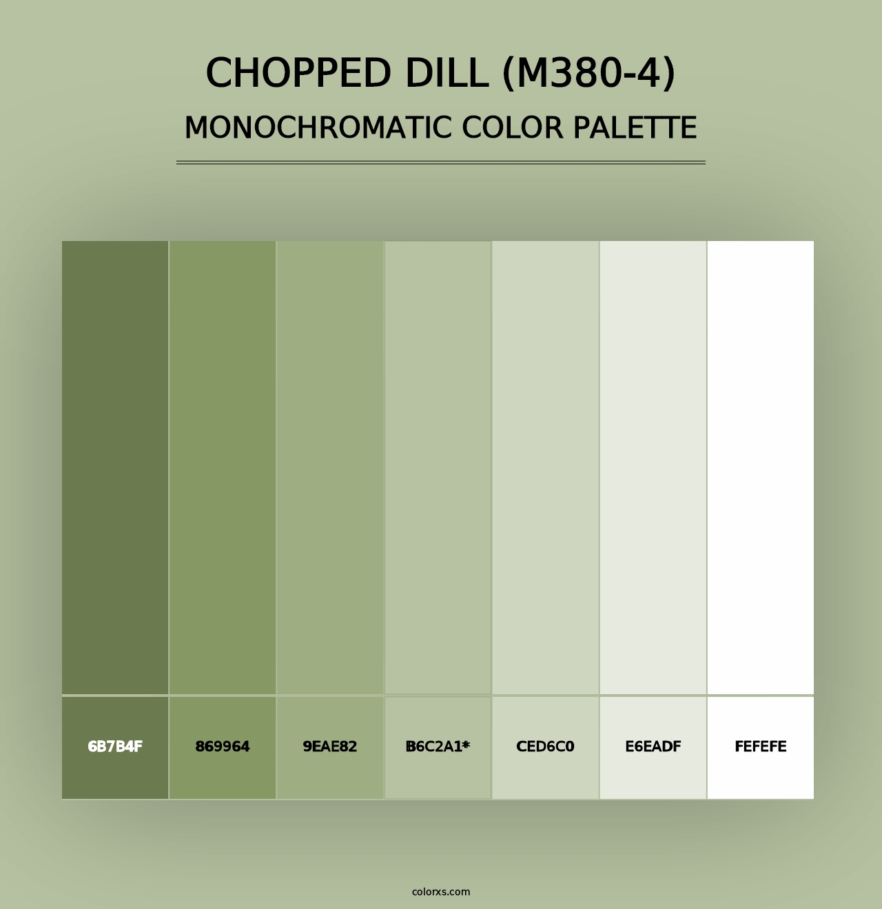 Chopped Dill (M380-4) - Monochromatic Color Palette