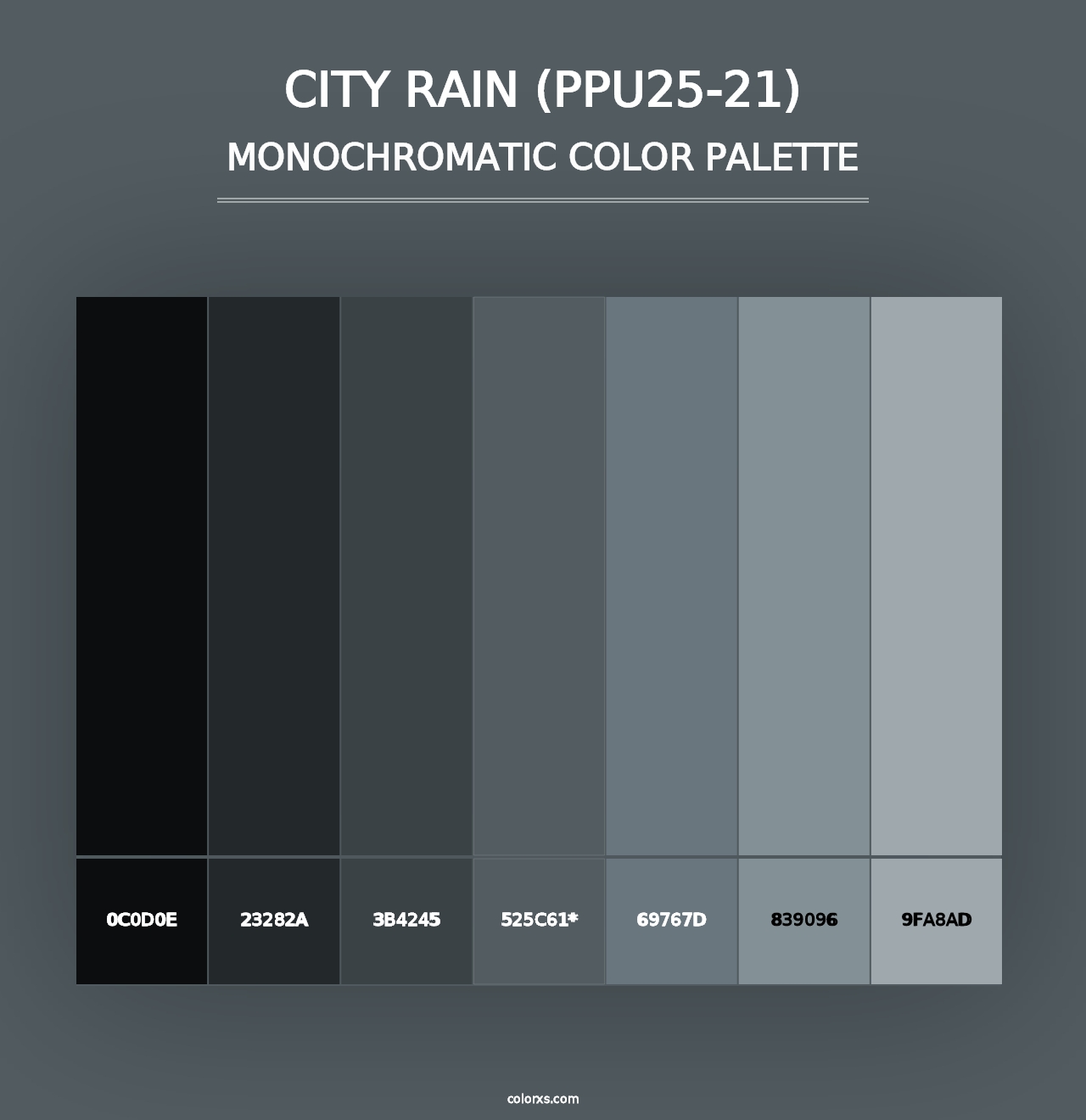 City Rain (PPU25-21) - Monochromatic Color Palette