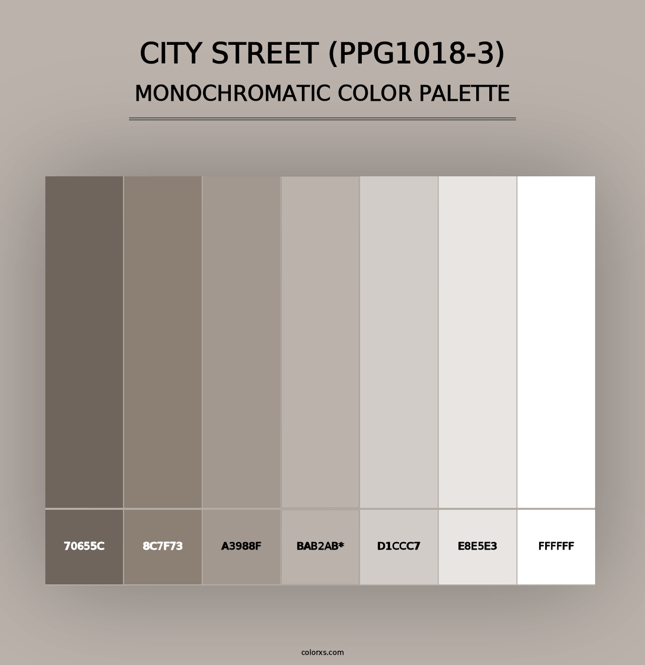 City Street (PPG1018-3) - Monochromatic Color Palette