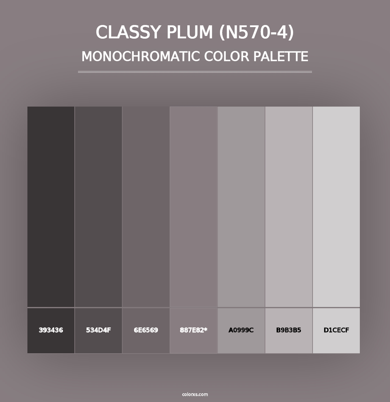 Classy Plum (N570-4) - Monochromatic Color Palette