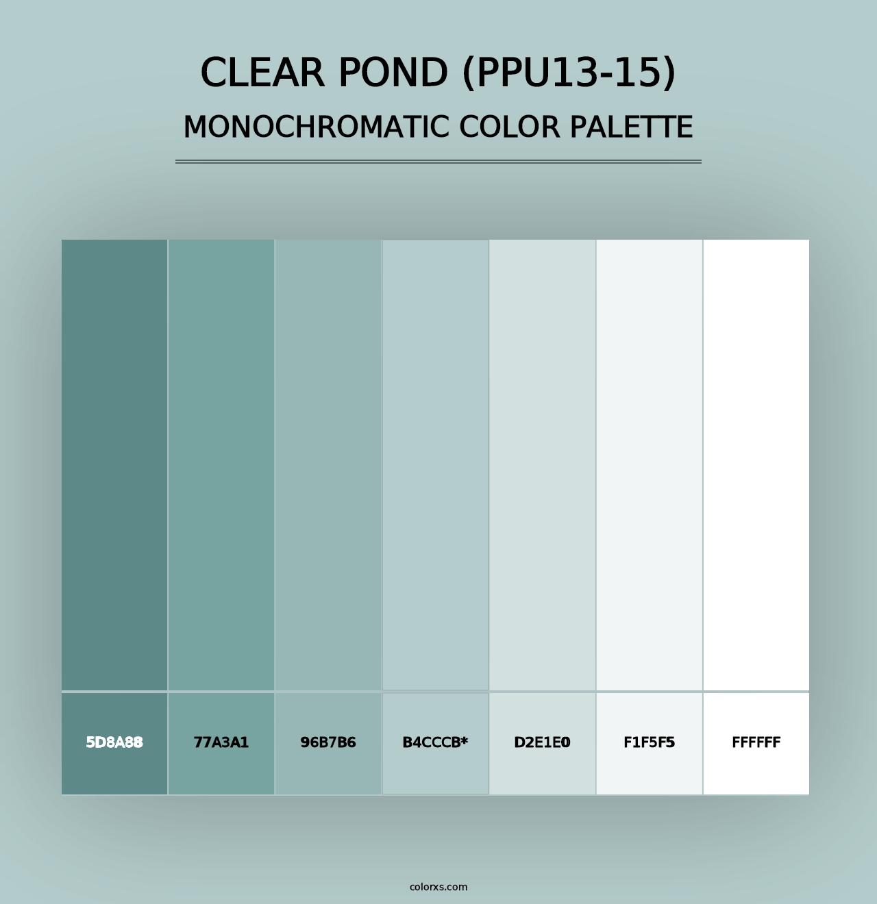 Clear Pond (PPU13-15) - Monochromatic Color Palette