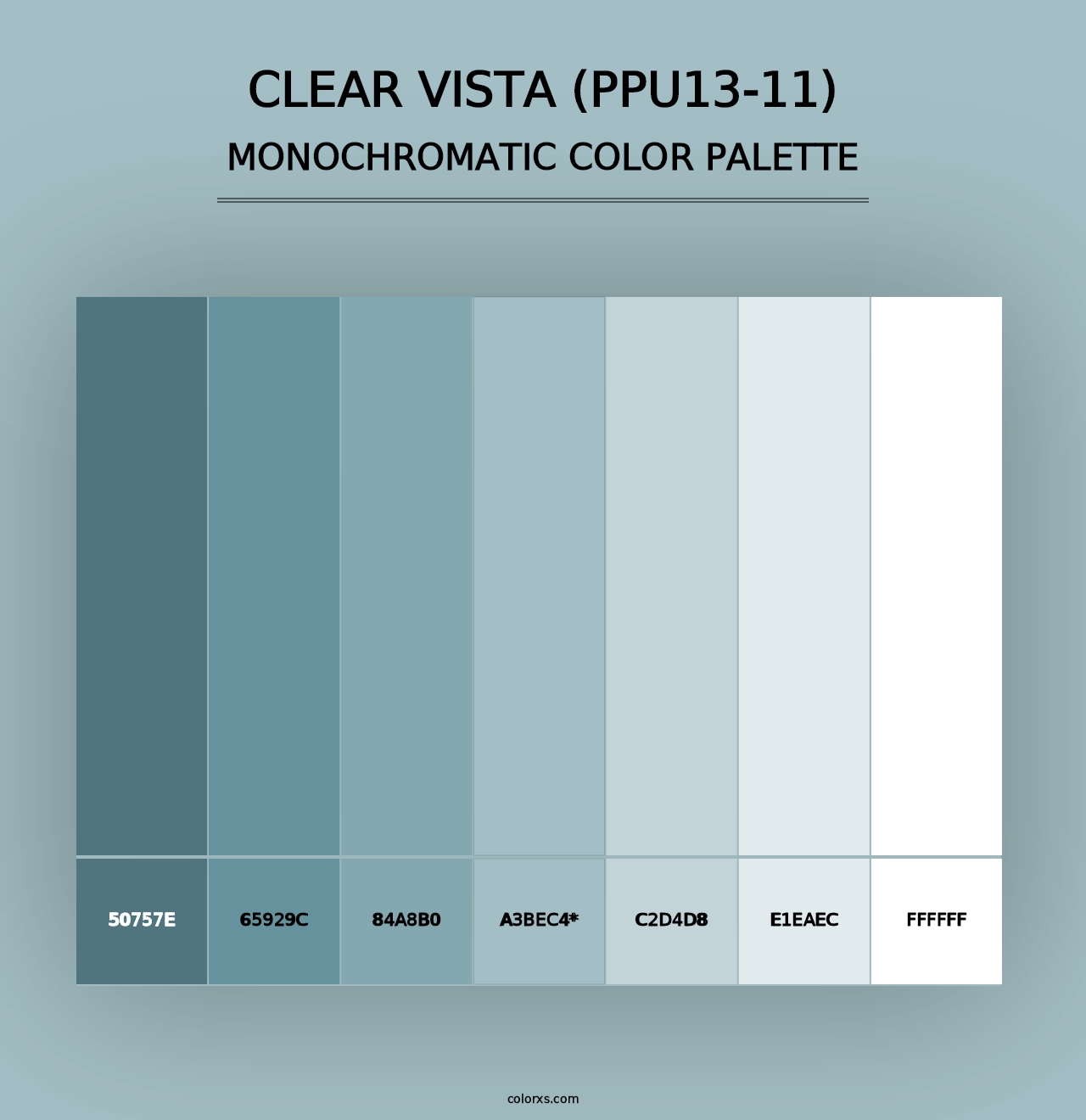 Clear Vista (PPU13-11) - Monochromatic Color Palette