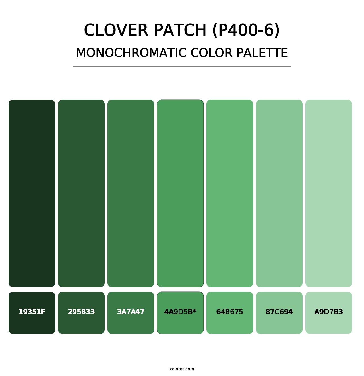 Clover Patch (P400-6) - Monochromatic Color Palette