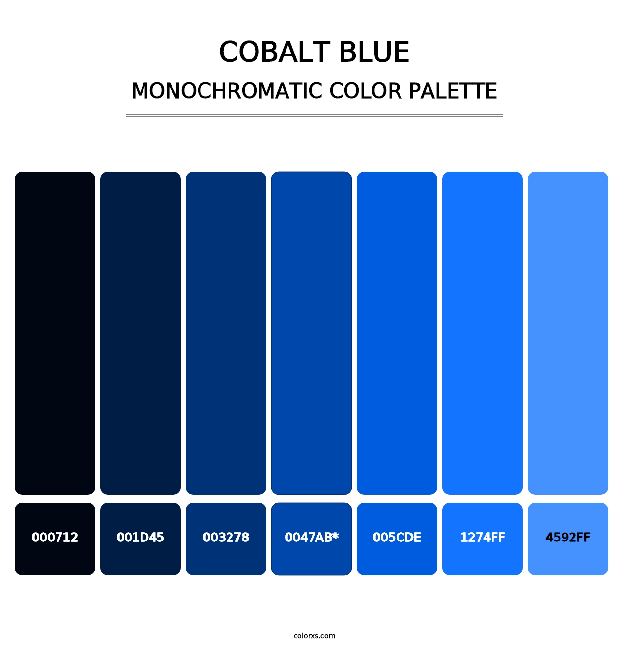 Cobalt Blue color palettes - colorxs.com