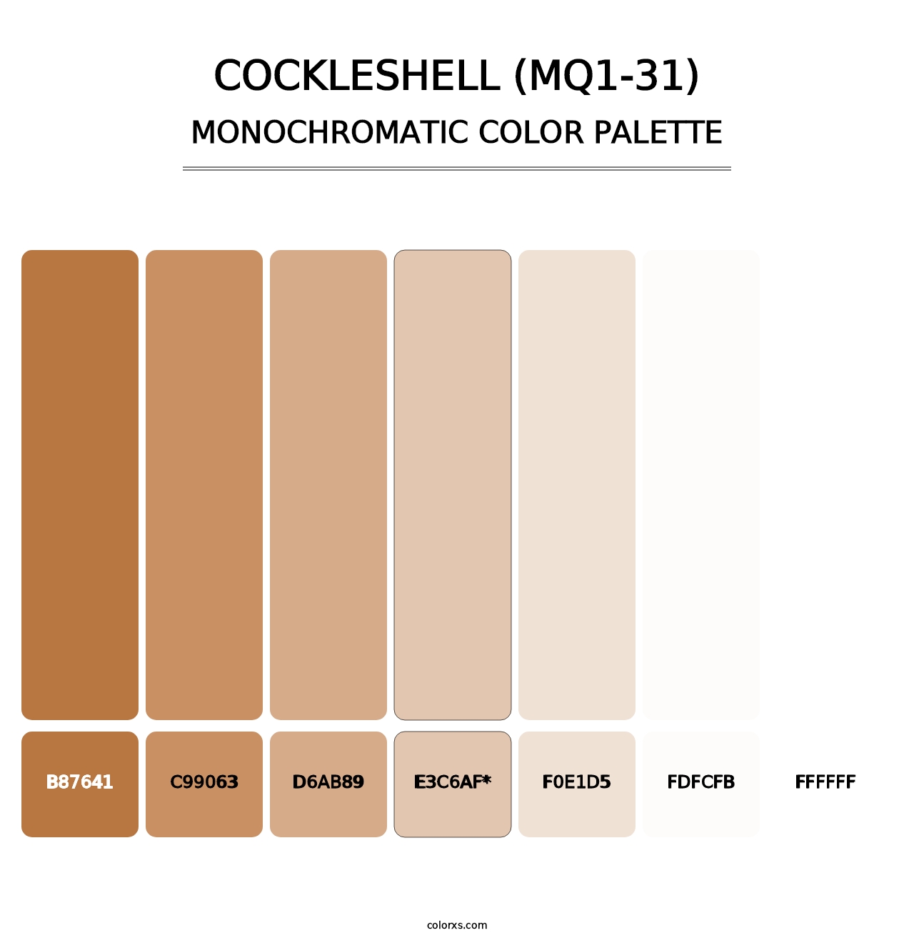 Cockleshell (MQ1-31) - Monochromatic Color Palette