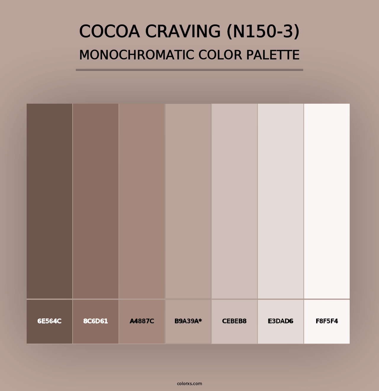 Cocoa Craving (N150-3) - Monochromatic Color Palette