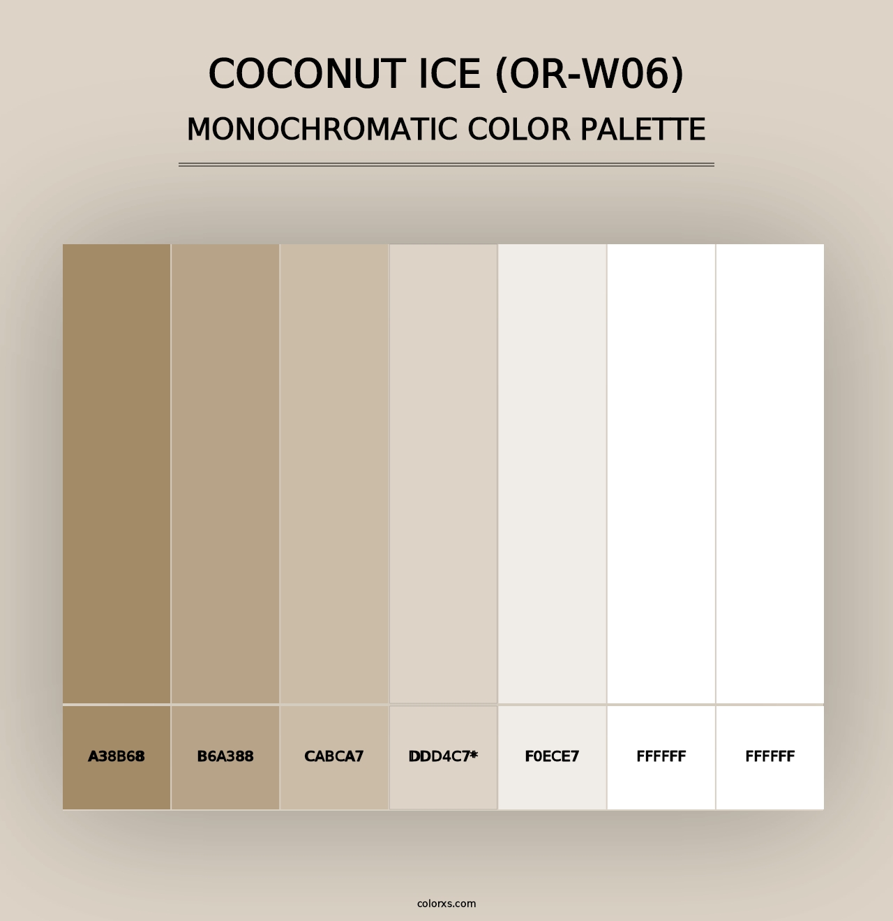 Coconut Ice (OR-W06) - Monochromatic Color Palette