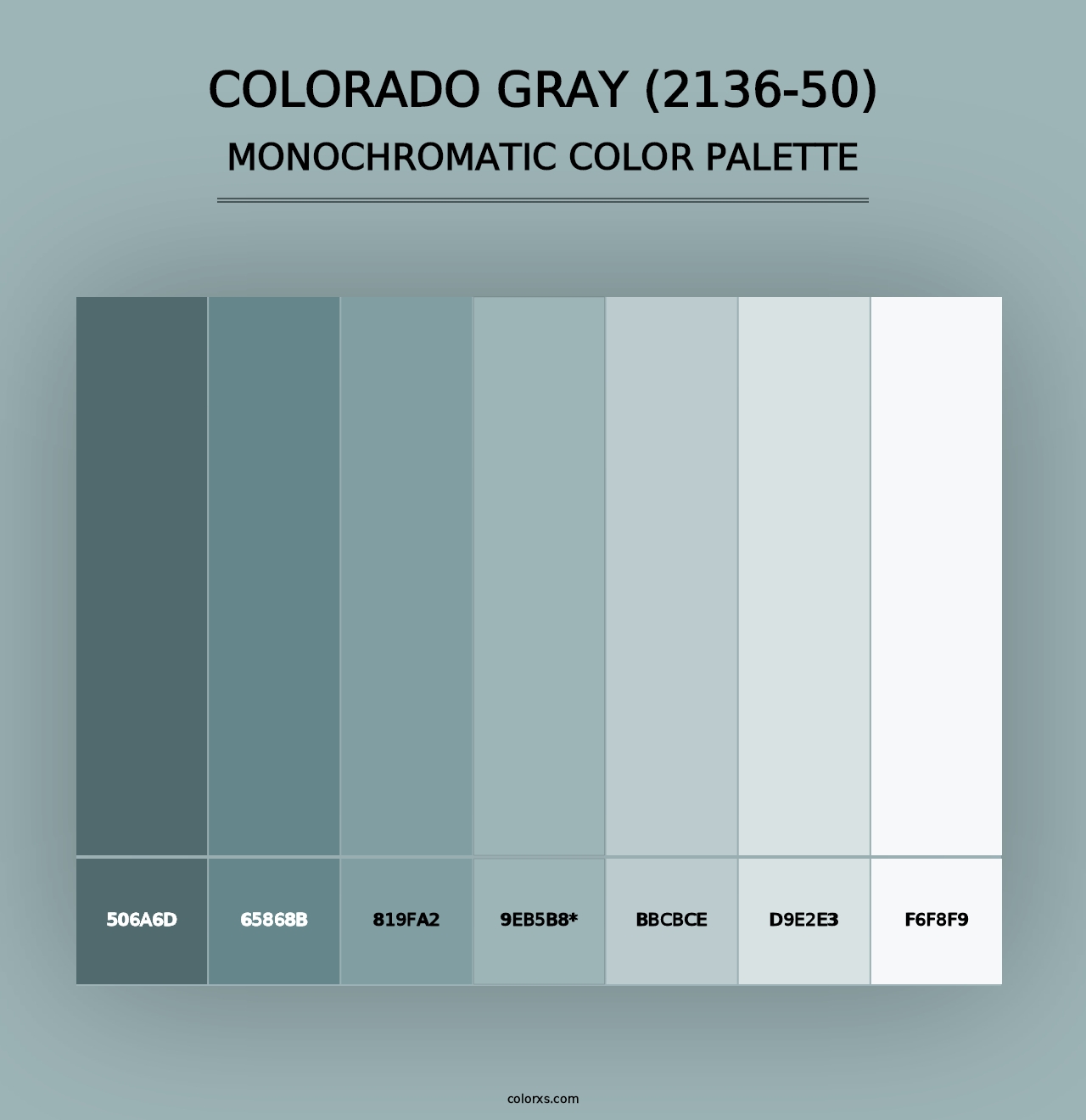 Colorado Gray (2136-50) - Monochromatic Color Palette