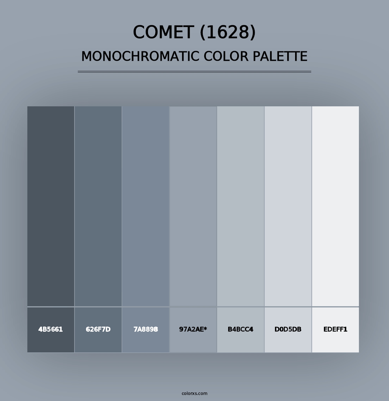 Comet (1628) - Monochromatic Color Palette