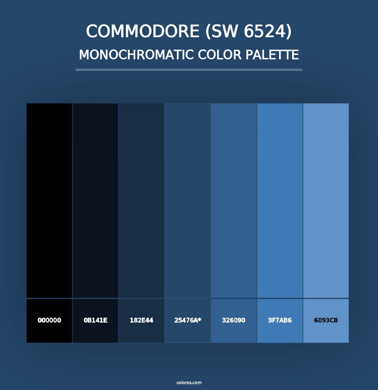 Commodore (SW 6524) - Monochromatic Color Palette