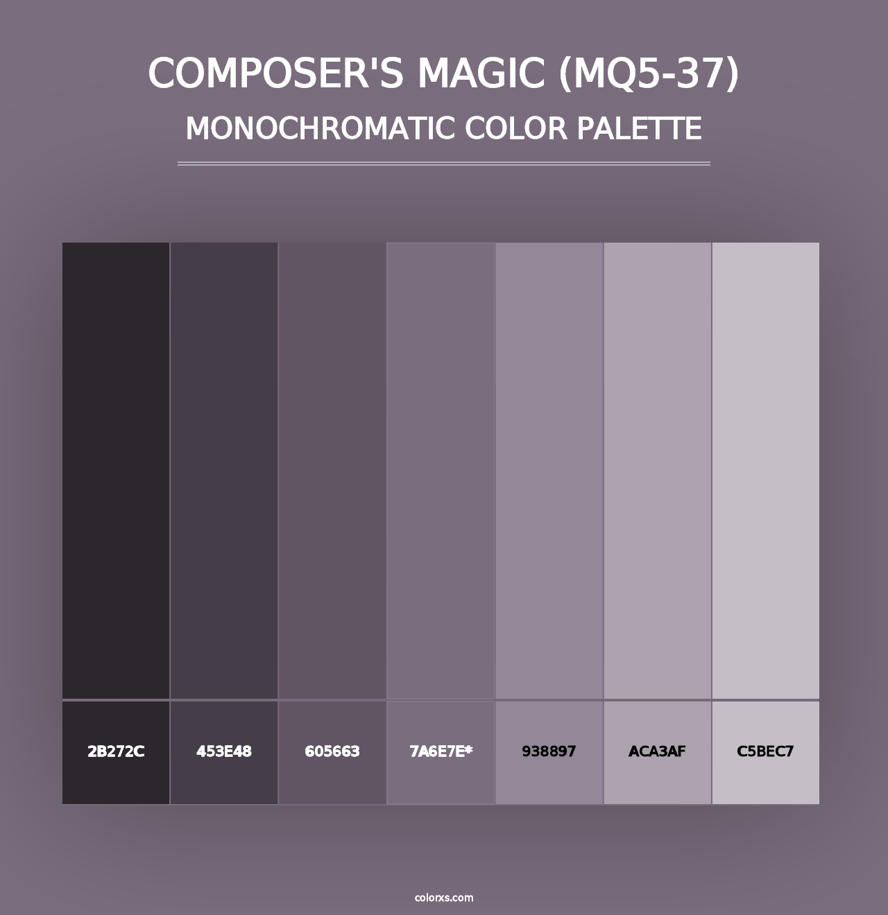 Composer'S Magic (MQ5-37) - Monochromatic Color Palette